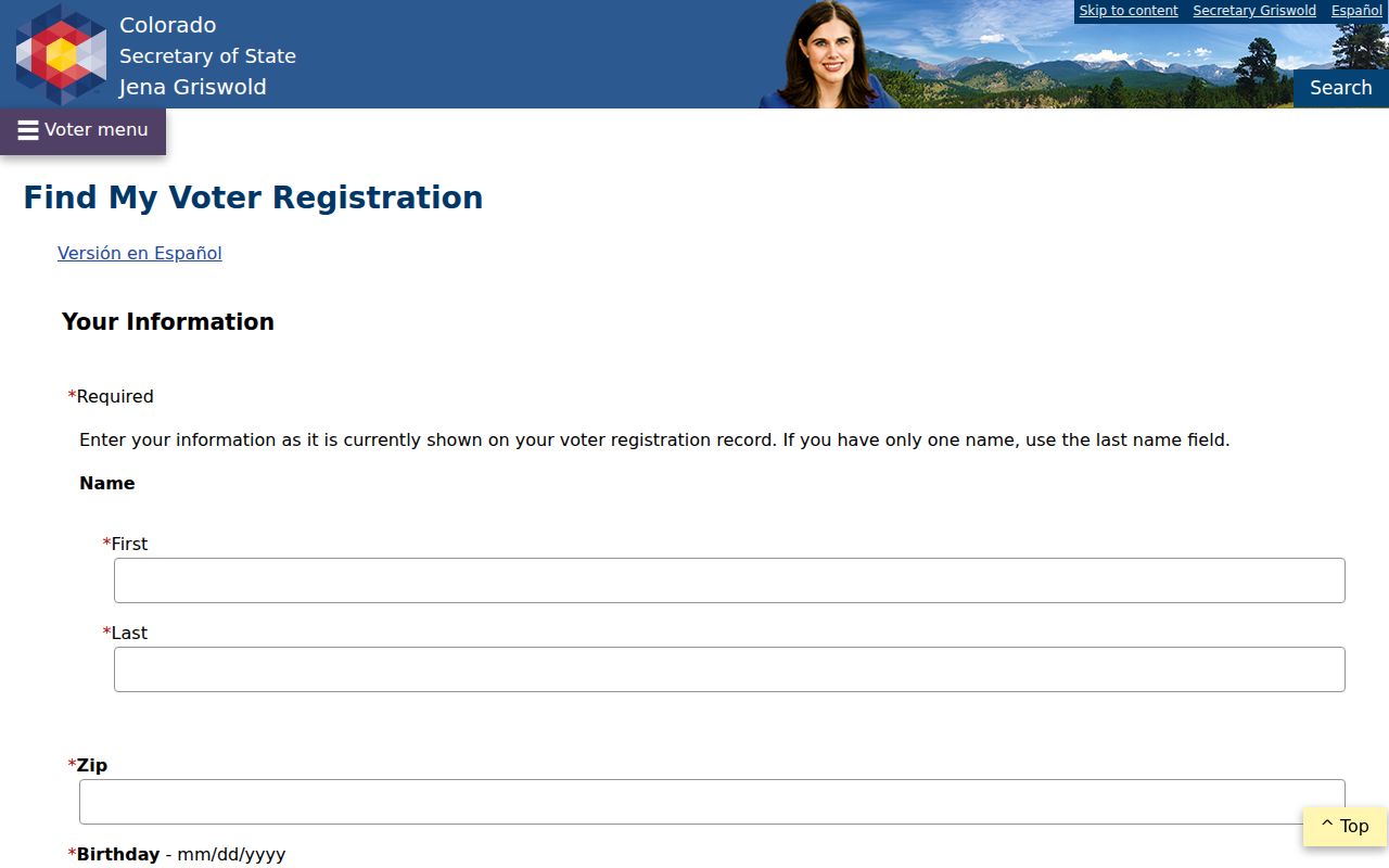 Brighton resident lookup voter registration search fields