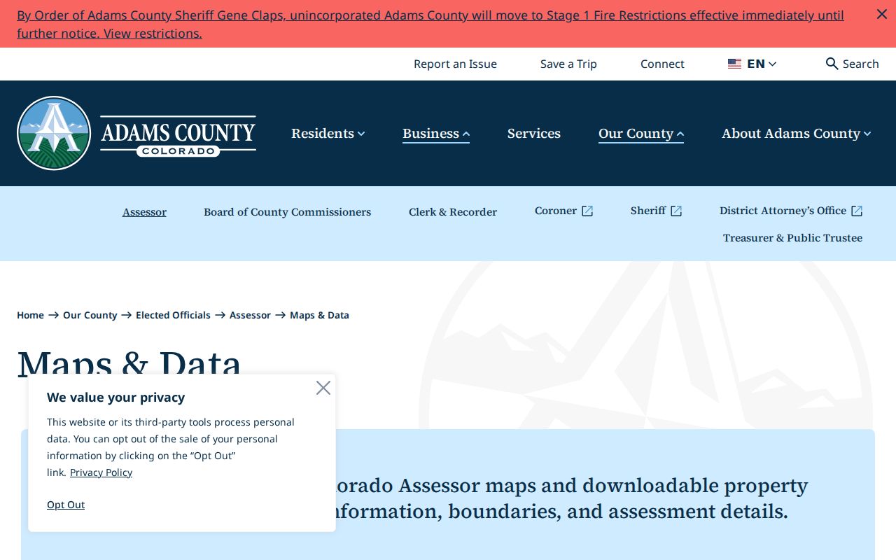 Brighton ZIP code directory Adams County assessor data download and GIS route