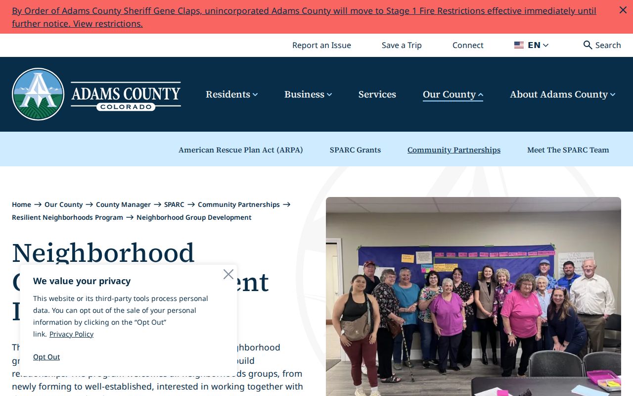 Brighton neighbors Adams County neighborhood group resource